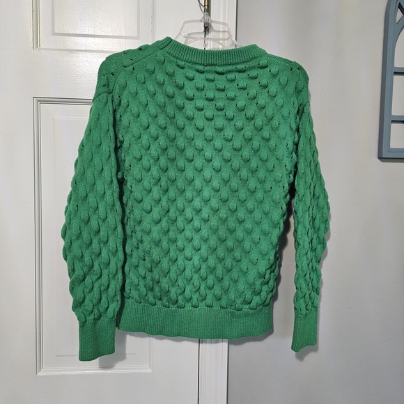 SHEIN Vibrant Green Textured Sweater - Picture 2 of 3